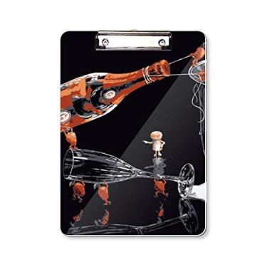 Imagem de Prancheta de vidro para decoração de balde de gelo, pasta, bloco de notas A4