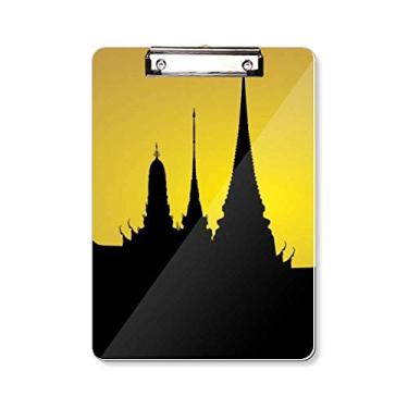 Imagem de Thai Customs Culture Shadow Temple Prancheta pasta, bloco de notas A4