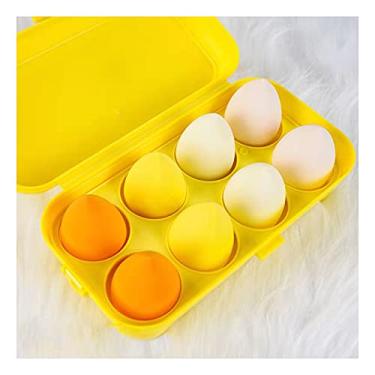 Imagem de Esponjas Ovais para Aplicação de Maquiagem liquidificador em forma ovo base mistura esponja beleza conjunto creme líquido Gota Chanfrada Facial de Limpeza Esponja Blending 8 pacotes