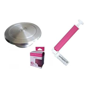 Imagem de Bailarina 40cm Giratória + Pulverizador + Pó Gliter Vermelho