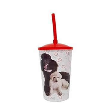 Imagem de Copo com Tampa e Canudo Cachorro Raças Pet 750 ml Poodle - Pet Toys