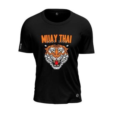 Imagem de Camiseta Muay Thai Tigre Animal Luta Arte Marcial Shap Life