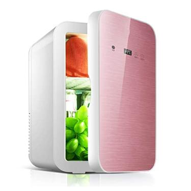 Imagem de Mini geladeira, refrigerador termoelétrico portátil de 8 litros ac/e aquecedor mini geladeira para quarto carro viagem para casa mini geladeira para cuidados com a pele medicina alimentar, rosa (Col