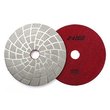 Imagem de Pastilhas de polimento de diamante soldadas a vácuo de 12 cm grão 100 para materiais rígidos de cerâmica de concreto e vidro de granito