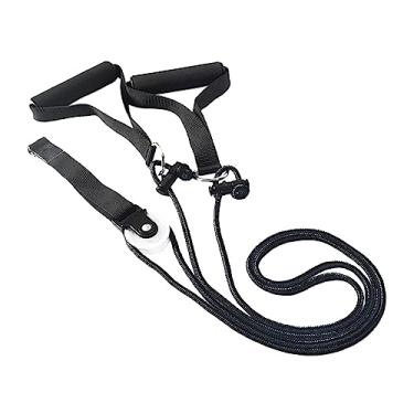 Imagem de UGPLM Polia de ombro sobre a porta, exercitador de braço Faixa de resistência de ombro Sistema de ombro doméstico Equipamento de ginástica para, PRETO