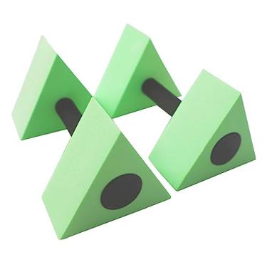 Imagem de UGPLM Halteres aeróbicos aquáticos triangulares Halteres flutuantes, equipamentos de natação Hidroginástica Natação EVA Halteres aquáticos Halteres de, VERDE