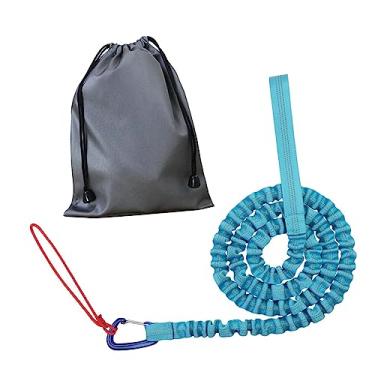 Imagem de Vaveren Corda de reboque de bicicleta puxando cabo de alça resistente de alta resistência portátil nylon corda de tração elástico de bicicleta de, Azul