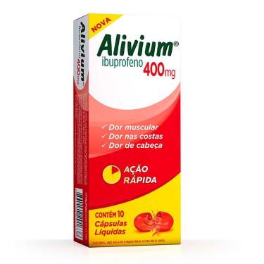 Imagem de Alivium Ibuprofeno 400mg 10 cápsulas 10 Cápsulas Líquidas