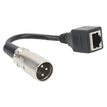 Imagem de Cabo Adaptador XLR 3 Pinos para RJ45 Fêmea, XLR Macho para Cabo Conector de Rede RJ45 para Amplificador, Mixer, Equipamento KTV e Mais Dispositivos, 5,9 pol.