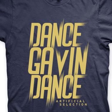 Imagem de Camiseta Dance Gavin Dance Marinho e Dourado em Silk 100% Algodão