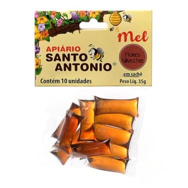 Imagem de Mel de Flores Silvestre em Sachê Apiário Santo Antônio 10 unidades