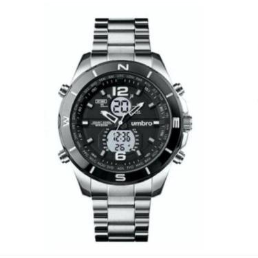 Imagem de Relógio Umbro Masculino UMB-ADM2-S Prata com Visor Preto
