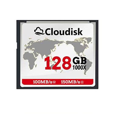 Imagem de Cloudisk Cartão Flash compacto 128GB 1000X CF 2.0 de desempenho para câmera DSLR, câmera digital vintage e equipamentos industriais (128 GB)