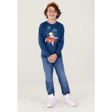 Imagem de Infantil - Camiseta Naruto Em Malha Unissex Azul Claro Incolor  menino