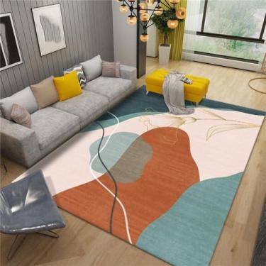 Imagem de Quarto quadrado impresso tapete sala de estar janela de sacada cobertor de mesa de chá pode ser máquina de lavar cobertor de cabeceira doméstico, simple7,40cmx60cm