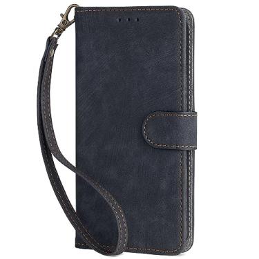 Imagem de Capa compatível com Tecno Camon 20 Pro 4G, capa de couro com compartimento para cartão. Design carteira, proteção RFID. Capa flip estável preta