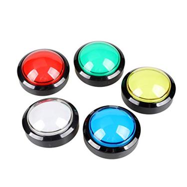 Imagem de EG STARTS 5 x novos botões de pressão iluminados por LED em forma de cúpula de 60 mm para jogos operados por máquina de moedas Arcade