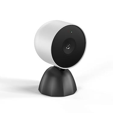 Imagem de Rounkin Suporte de carregamento interno e externo para bateria Google Nest Cam, substituição de suporte de mesa com fio com cabo de 9,8 pés para câmera ninho, base de carregamento (câmera ninho não