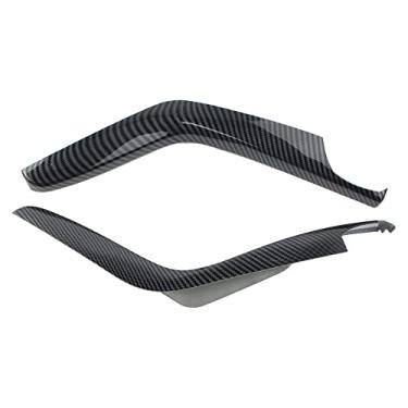 Imagem de RAGBUSCLE Tampa protetora de mudança de marchas do console central, acabamento da tampa da tira do painel de câmbio de marchas, compatível com Honda Civic 10th 2016-2021 - Fibra de carbono