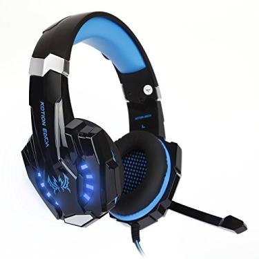 Imagem de Fone de ouvido para jogos LESHP, G9000 Surround Stereo Sound Gaming Over-ear com microfone com luz de LED isolante de ruído para PlayStation 4 Tablet PC Mobilephone