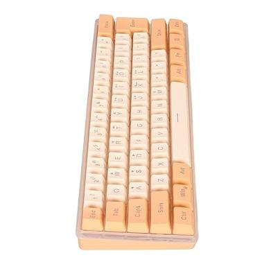 Imagem de Teclado Compacto, 61 Teclas, Retroiluminação RGB, Teclado Ergonômico para Jogos 60%, Cabo USB, para Jogadores Em Movimento (Laranja amarelo)