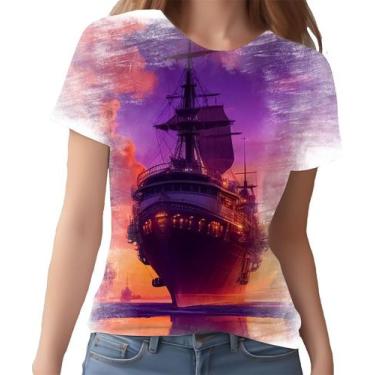Imagem de Camiseta Camisa Estampada Steampunk Navio Embarcação Hd 2 - Enjoy Shop