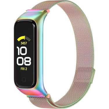 Imagem de Pulseiras NSmart em aço e nylon compativeis com Galaxy Fit2 SM-R220 (R220, Colorful)