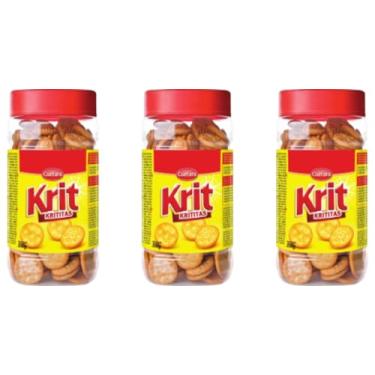 Imagem de 3 Biscoito Salgado Aperitivo Krit Krititas 350g