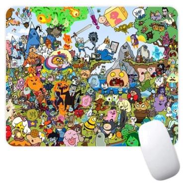 Imagem de Princesa Bubblegum Come Along with Me Hora de Aventura Desenho Animado Programa de TV Antiderrapante Gaming Computador Mouse Pad Gaming Desktop Laptop Mouse Pad com Borda Costurada 18 x 22 cm