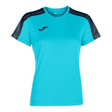 Imagem de Camiseta Joma Academy Turquesa E Marinho Feminina