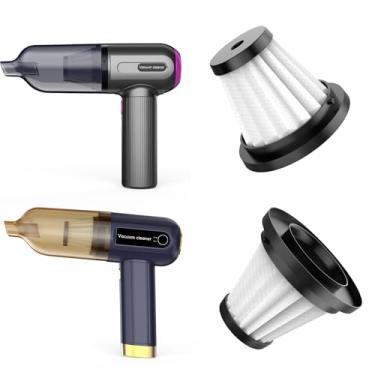 Imagem de Hayousui Filtros HEPA de substituição reutilizáveis: 2 pacotes de aspirador de pó portátil mini filtro de filtro hepa para teclado KVC07/KVC09 Aspirador de pó