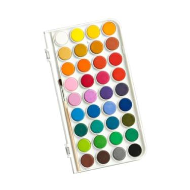 Imagem de Dynwave Conjunto de tinta com pincel e paleta suprimentos tinta sólida profissional para crianças e adultos, 36 Cores