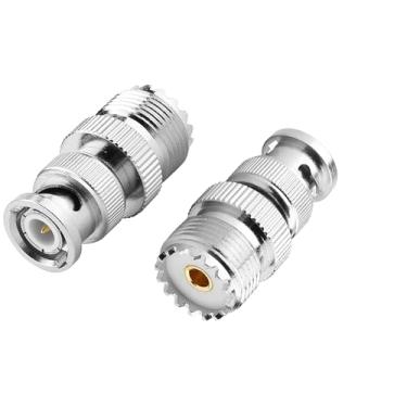Imagem de DHT Electronics Adaptador coaxial RF coaxial BNC macho para UHF fêmea SO-239 SO-239 SO239