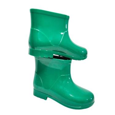 Imagem de Bota de Chuva Infantil Unissex Menino ou Menina Galocha - RAE, Verde, 