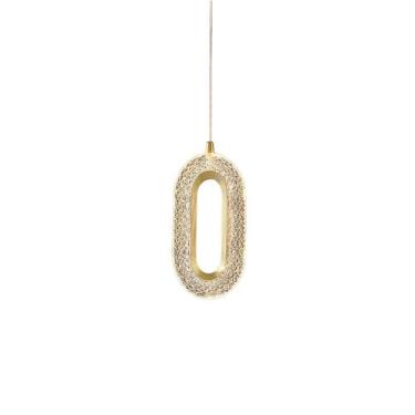 Imagem de Pendente Luminária Led Oval Aberto Dourado Casa Quarto Sala Cozinha Me