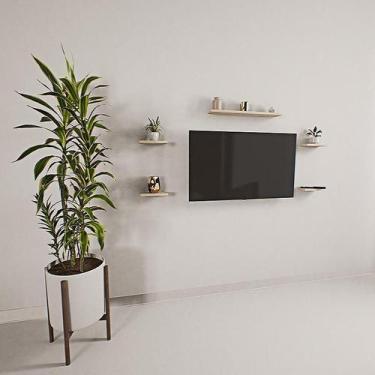 Imagem de Mini Rack Suspenso Madeira Maciça Decorativo 09cm de Largura - Ômega S