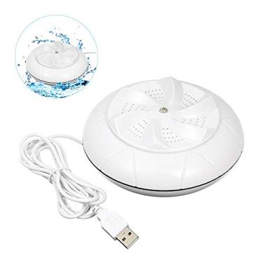 Imagem de Máquina de lavar roupa portátil de turbina 1 kg Quantidade de roupa Mini lavadora rotativa com cabo USB para viagens Casa Viagem de negócios