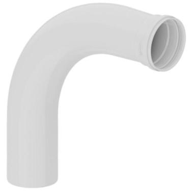 Imagem de Curva De 90 Graus Longa PVC Branca Para Canos De Água De Esgoto De 3 P
