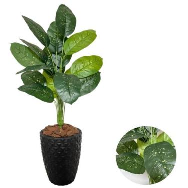 Imagem de Planta Artificial Comigo Ninguem Pode+Vaso Diamante Completo - PlantaI