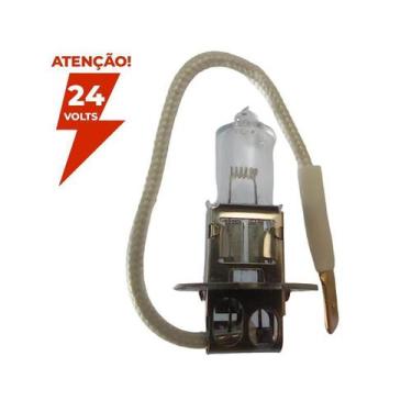 Imagem de Lâmpada H3 Halógena 24V - 70W - Base Pk22S Branca - Flash Truck