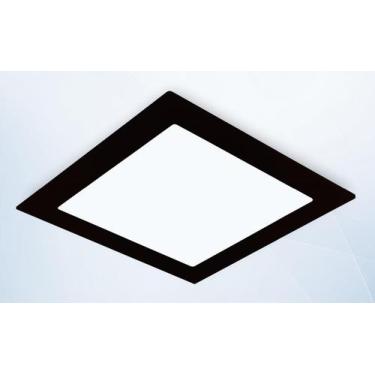 Imagem de Painel Plafon Led Embutir Quadrado Preto 12w Frio 6500k - Maxxy