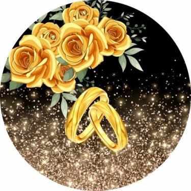 Imagem de Painel Redondo C/ Elástico 1,50m Casamento - Fadrix