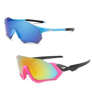 Imagem de Kit 2 Óculos Espelhado Unissex Corrida Uv400 Ciclismo Speed - PENDULAR