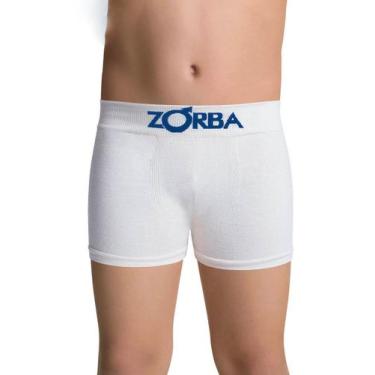 Imagem de Cueca boxer zorba 678 infantil, Branco, G