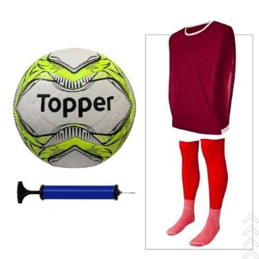 Imagem de Kit esportivo futebol completo - bola + bomba, colete e meiao  - TOPPE