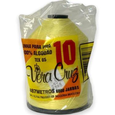 Imagem de Linha Vera Cruz Fio 10 Para Pipa 6000 Jardas, Amarelo