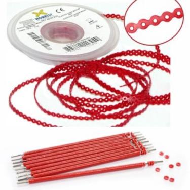 Imagem de Kit 10 elastic bengala vermelho + 1 corrente vermelho médio 1,5m - Mor