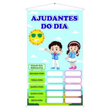 Imagem de Banner Pedagógico Ajudantes do Dia p/ Sala de Aula Escolar - OC Shop