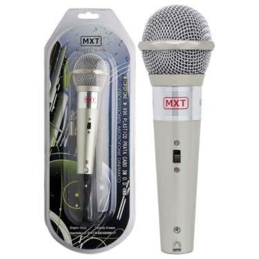 Imagem de Microfone MXT M-996 Plastico Prata com Fio 3 Metros 541023