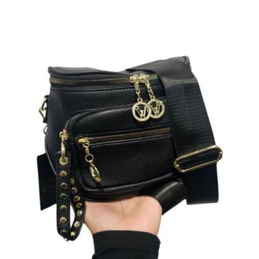 Imagem de Bolsa Pochete Feminina Transversal Preto Estilosa Moda 2024 - Alwy